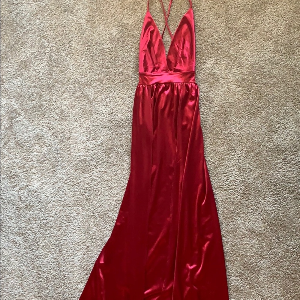Red backless dainty hooligan dress